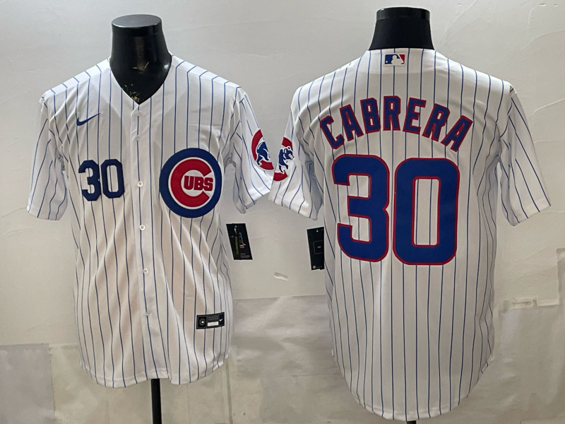 Men 2026 Chicago Cubs #30 Cabrera white Game Nike MLB Jersey 03006